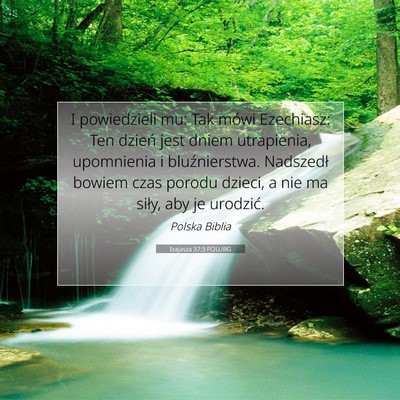 Izajasza 37:3 POLUBG Obraz Wersetu Biblijnego