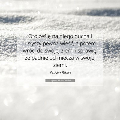 Izajasza 37:7 POLUBG Obraz Wersetu Biblijnego