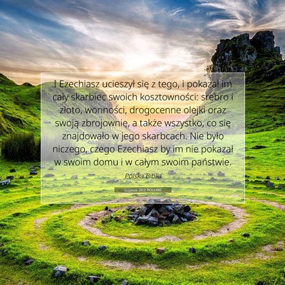 Izajasza 39:2 POLUBG Obraz Wersetu Biblijnego