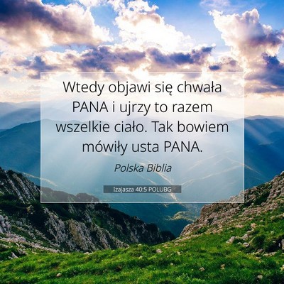 Izajasza 40:5 POLUBG Obraz Wersetu Biblijnego