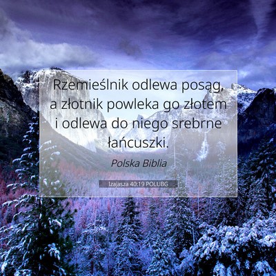 Izajasza 40:19 POLUBG Obraz Wersetu Biblijnego