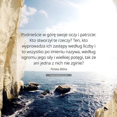 Izajasza 40:26 POLUBG Obraz Wersetu Biblijnego