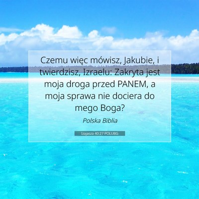 Izajasza 40:27 POLUBG Obraz Wersetu Biblijnego