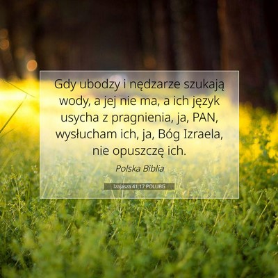Izajasza 41:17 POLUBG Obraz Wersetu Biblijnego