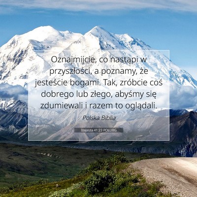 Izajasza 41:23 POLUBG Obraz Wersetu Biblijnego