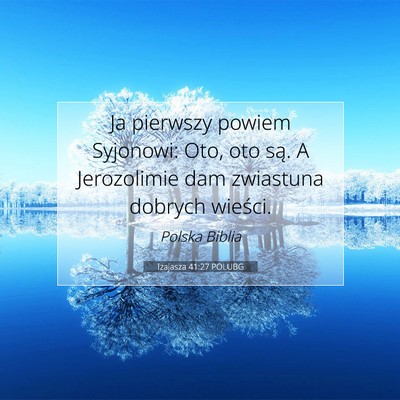 Izajasza 41:27 POLUBG Obraz Wersetu Biblijnego