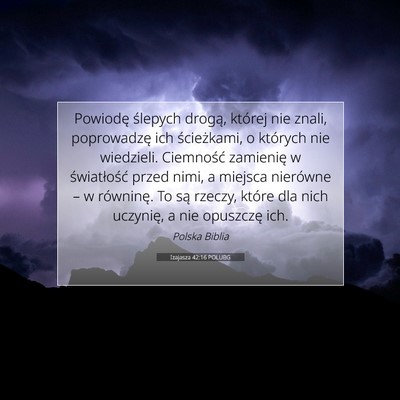 Izajasza 42:16 POLUBG Obraz Wersetu Biblijnego