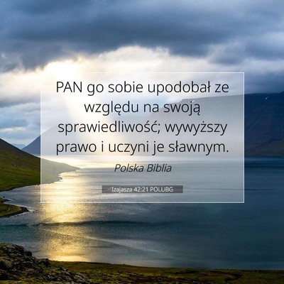 Izajasza 42:21 POLUBG Obraz Wersetu Biblijnego