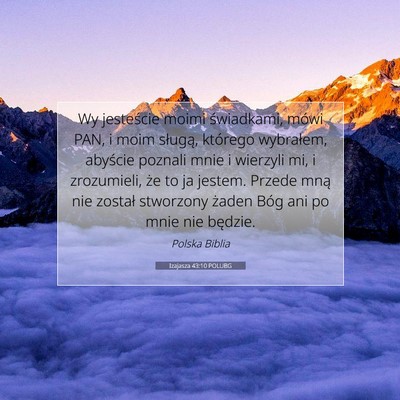Izajasza 43:10 POLUBG Obraz Wersetu Biblijnego