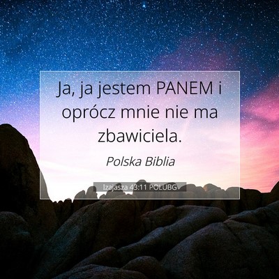 Izajasza 43:11 POLUBG Obraz Wersetu Biblijnego