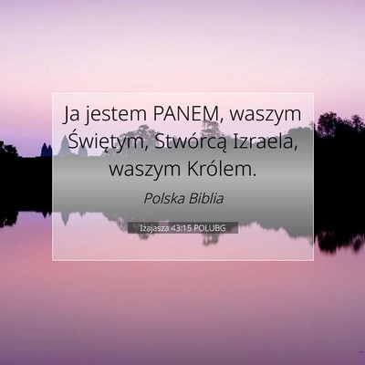 Izajasza 43:15 POLUBG Obraz Wersetu Biblijnego
