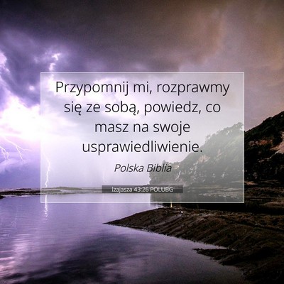Izajasza 43:26 POLUBG Obraz Wersetu Biblijnego