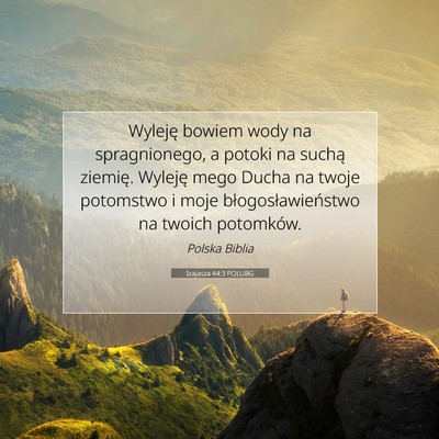 Izajasza 44:3 POLUBG Obraz Wersetu Biblijnego