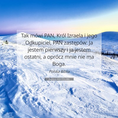 Izajasza 44:6 POLUBG Obraz Wersetu Biblijnego