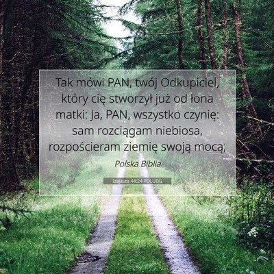 Izajasza 44:24 POLUBG Obraz Wersetu Biblijnego