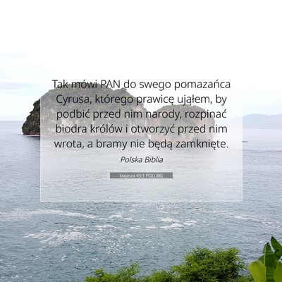 Izajasza 45:1 POLUBG Obraz Wersetu Biblijnego