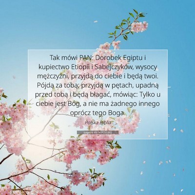Izajasza 45:14 POLUBG Obraz Wersetu Biblijnego