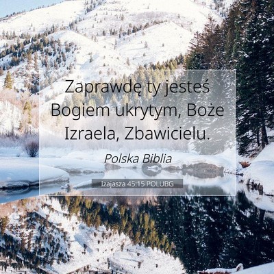 Izajasza 45:15 POLUBG Obraz Wersetu Biblijnego