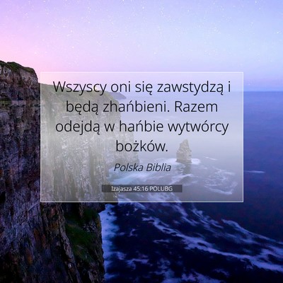 Izajasza 45:16 POLUBG Obraz Wersetu Biblijnego