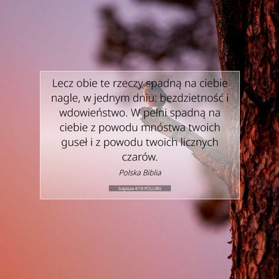Izajasza 47:9 POLUBG Obraz Wersetu Biblijnego