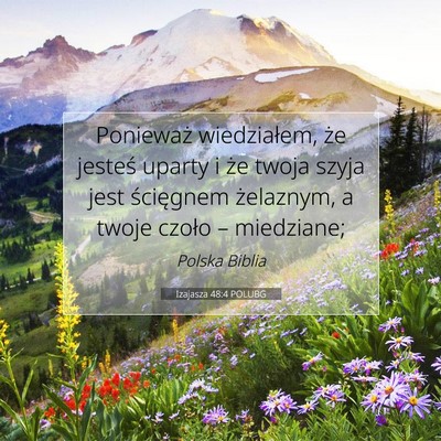 Izajasza 48:4 POLUBG Obraz Wersetu Biblijnego