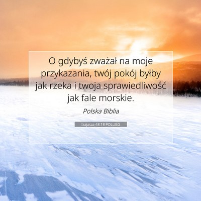 Izajasza 48:18 POLUBG Obraz Wersetu Biblijnego