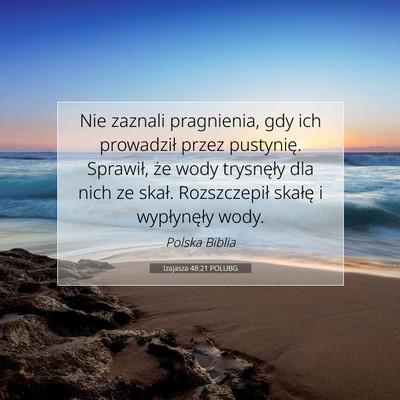 Izajasza 48:21 POLUBG Obraz Wersetu Biblijnego