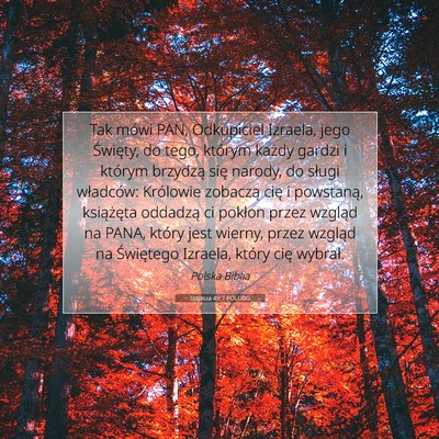 Izajasza 49:7 POLUBG Obraz Wersetu Biblijnego