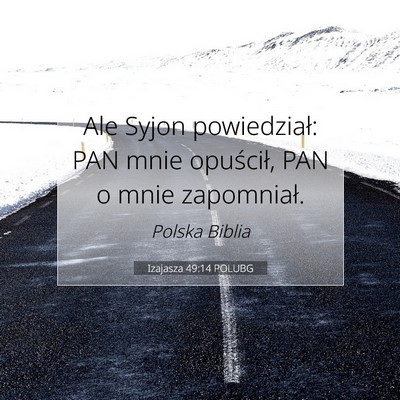 Izajasza 49:14 POLUBG Obraz Wersetu Biblijnego