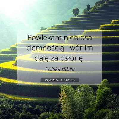 Izajasza 50:3 POLUBG Obraz Wersetu Biblijnego