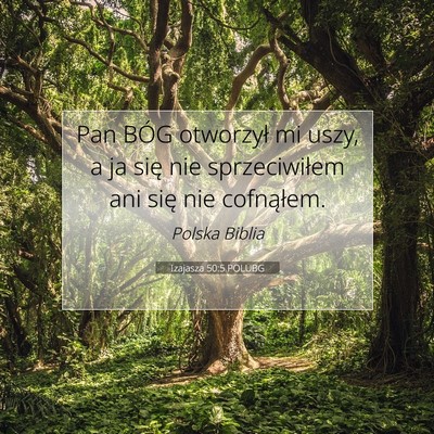 Izajasza 50:5 POLUBG Obraz Wersetu Biblijnego