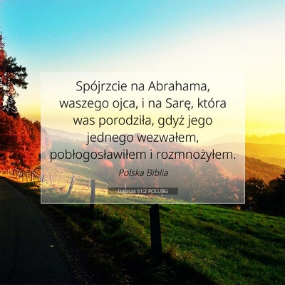 Izajasza 51:2 POLUBG Obraz Wersetu Biblijnego