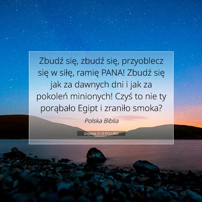 Izajasza 51:9 POLUBG Obraz Wersetu Biblijnego