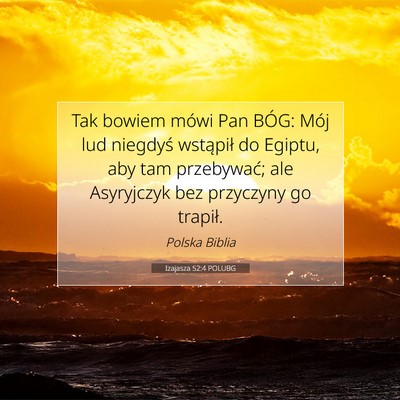 Izajasza 52:4 POLUBG Obraz Wersetu Biblijnego