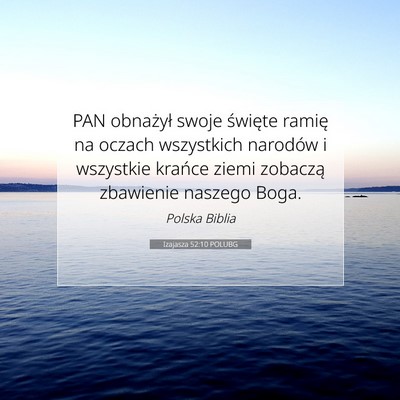 Izajasza 52:10 POLUBG Obraz Wersetu Biblijnego