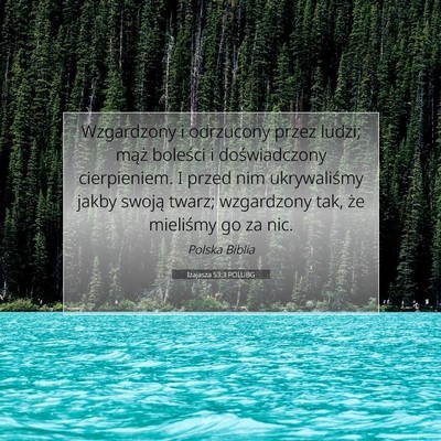 Izajasza 53:3 POLUBG Obraz Wersetu Biblijnego