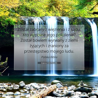 Izajasza 53:8 POLUBG Obraz Wersetu Biblijnego