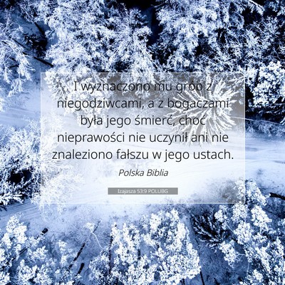 Izajasza 53:9 POLUBG Obraz Wersetu Biblijnego