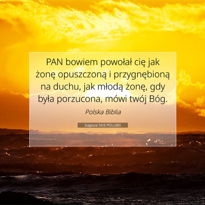 Izajasza 54:6 POLUBG Obraz Wersetu Biblijnego