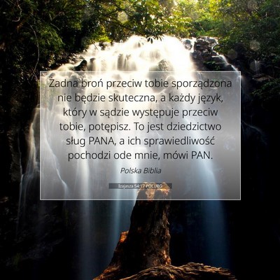 Izajasza 54:17 POLUBG Obraz Wersetu Biblijnego