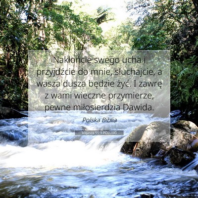 Izajasza 55:3 POLUBG Obraz Wersetu Biblijnego