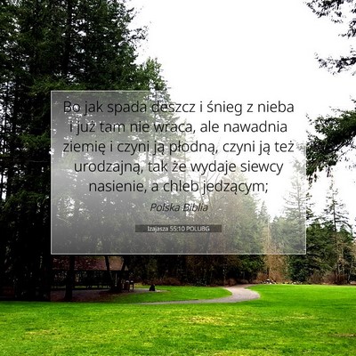 Izajasza 55:10 POLUBG Obraz Wersetu Biblijnego