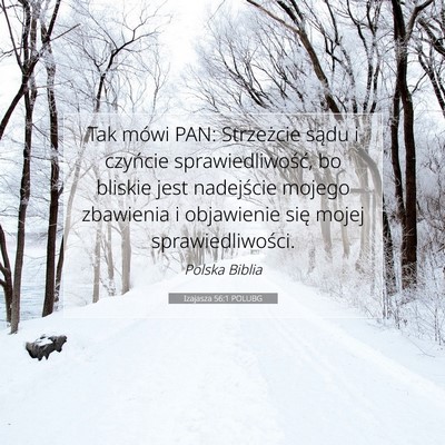 Izajasza 56:1 POLUBG Obraz Wersetu Biblijnego