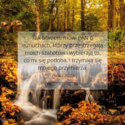 Izajasza 56:4 POLUBG Obraz Wersetu Biblijnego