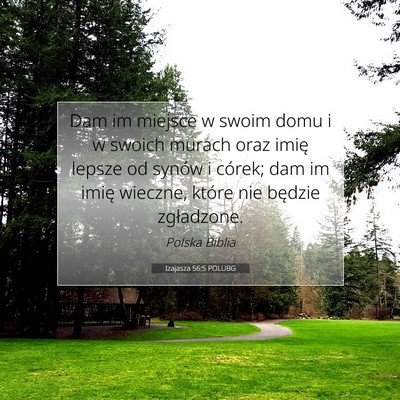Izajasza 56:5 POLUBG Obraz Wersetu Biblijnego
