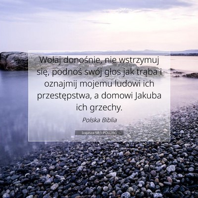Izajasza 58:1 POLUBG Obraz Wersetu Biblijnego