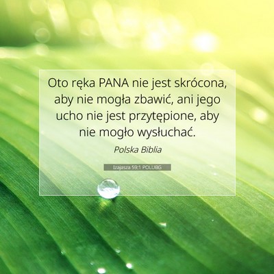 Izajasza 59:1 POLUBG Obraz Wersetu Biblijnego