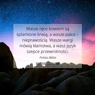 Izajasza 59:3 POLUBG Obraz Wersetu Biblijnego