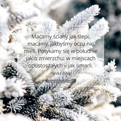 Izajasza 59:10 POLUBG Obraz Wersetu Biblijnego