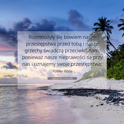 Izajasza 59:12 POLUBG Obraz Wersetu Biblijnego